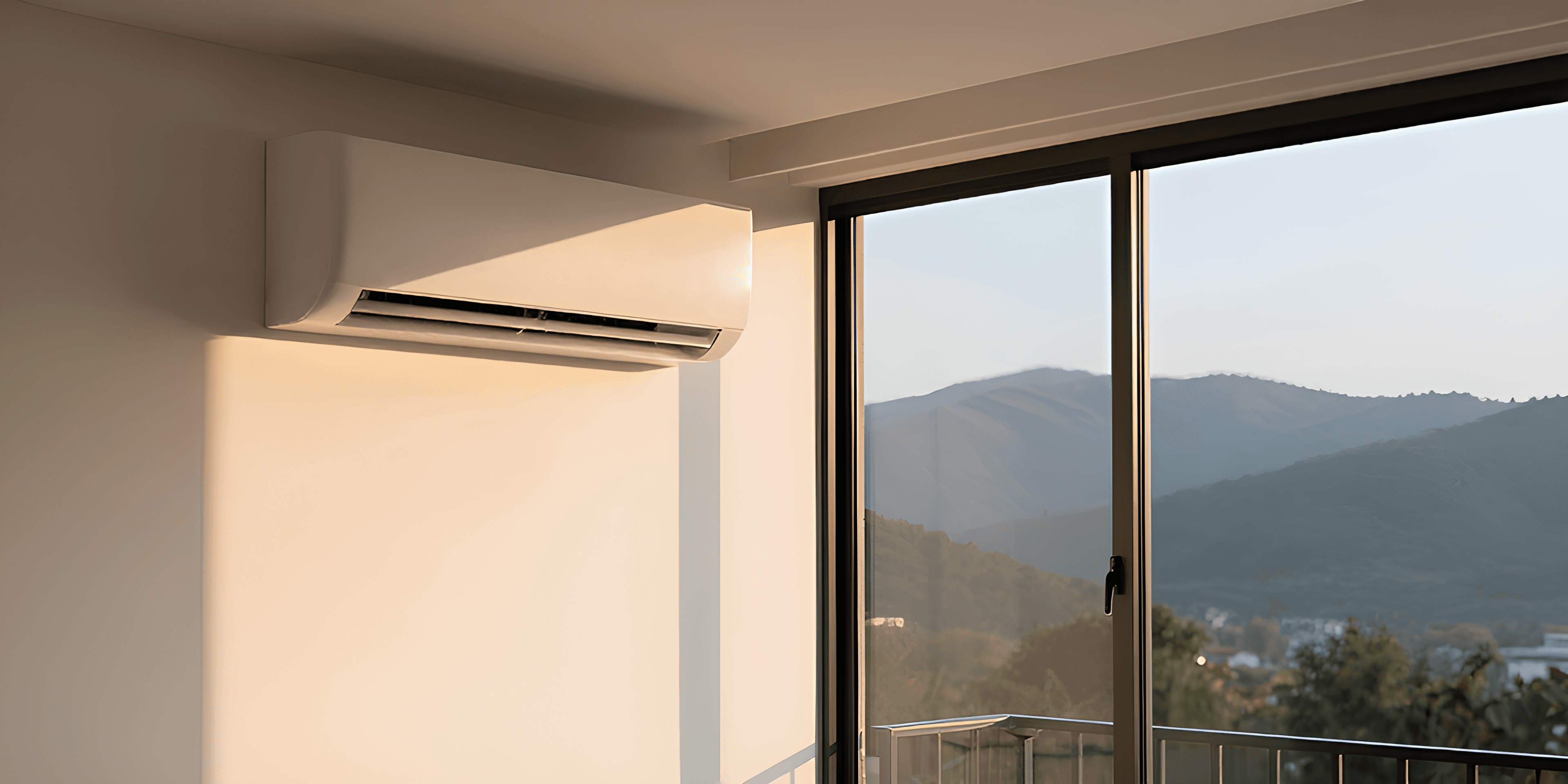 Nowoczesna jednostka klimatyzacji na ścianie