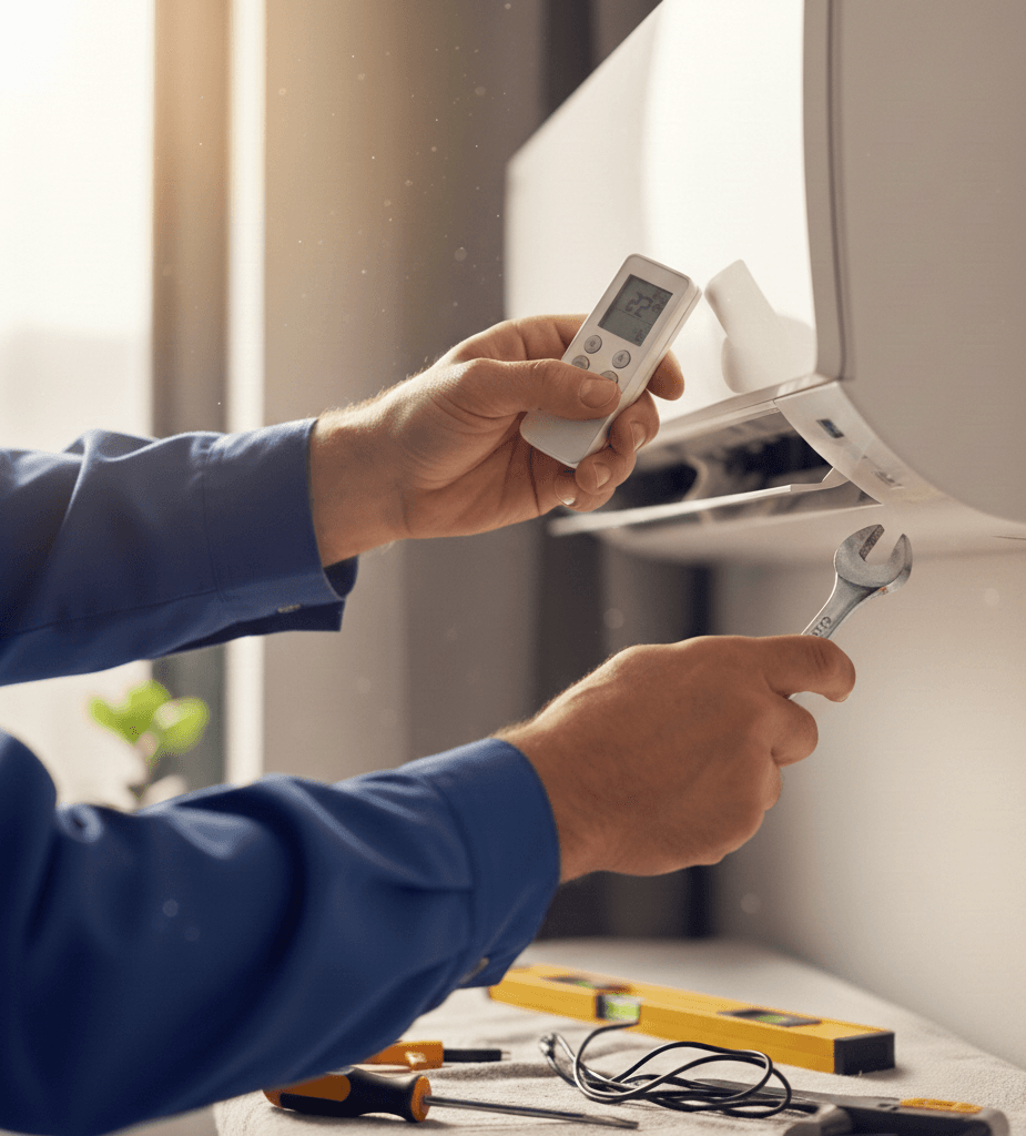 Air conditioner with HVAC engineer